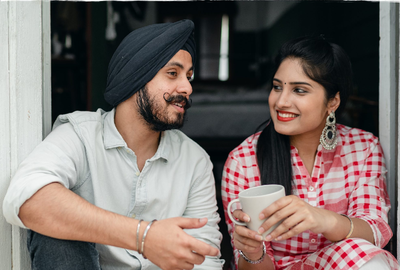 Man and Woman talking